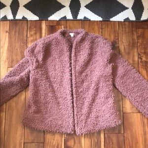 Melrose And Market Cropped Faux Fur Jacket